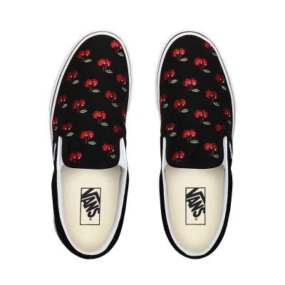 Vans Cherries Classic Slip-On - Kadın Slip-On Ayakkabı (Siyah)